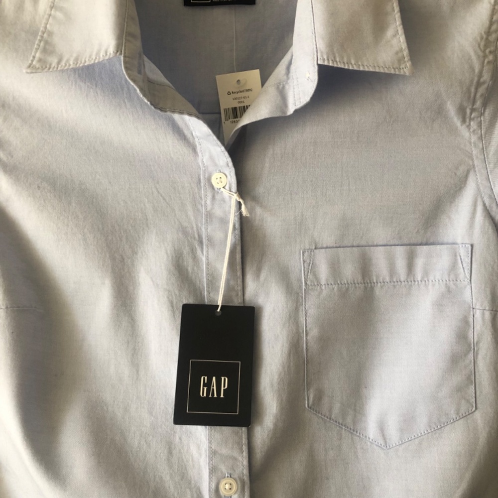 NWT Fitted Boyfriend Cotton Oxford Shirt/Blouse by GAP - Picture 11 of 13